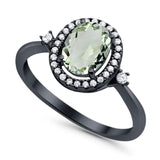 Oval Natural Stone Engagement Ring