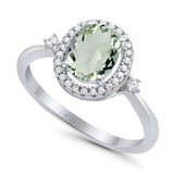 Oval Natural Stone Engagement Ring
