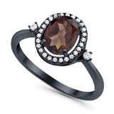 Oval Natural Stone Engagement Ring