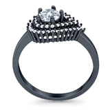 Round Natural Stone Wedding Ring
