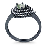 Round Natural Stone Wedding Ring