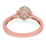 Art Deco Round Natural Stone Wedding Ring