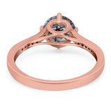 Art Deco Round Natural Stone Wedding Ring