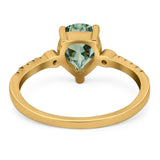 Pear Teardrop Natural Stone Wedding Ring