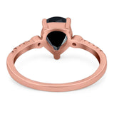 Pear Teardrop Natural Stone Wedding Ring