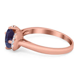Round Natural Stone Wedding Ring
