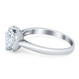 Round Natural Stone Wedding Ring