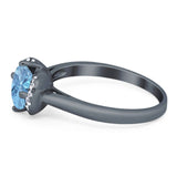 Round Natural Stone Wedding Ring