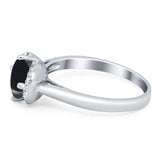 Round Natural Stone Wedding Ring