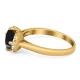 Round Natural Stone Wedding Ring