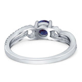 Art Deco Round Natural Stone Curved Ring