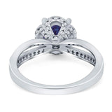 Split Shank Round Natural Stone Ring