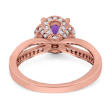 Split Shank Round Natural Stone Ring