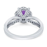 Split Shank Round Natural Stone Ring