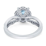 Split Shank Round Natural Stone Ring