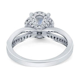 Split Shank Round Natural Stone Ring