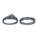 Two Piece Round Natural Stone Ring