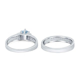 Two Piece Round Natural Stone Ring