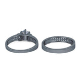 Two Piece Round Natural Stone Ring