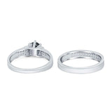 Two Piece Round Natural Stone Ring
