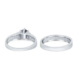 Two Piece Round Natural Stone Ring