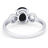 Art Deco Oval Natural Stone Filigree Ring