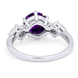 Art Deco Round Natural Stone Cluster Ring