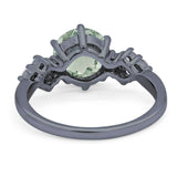 Art Deco Round Natural Stone Cluster Ring
