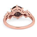 Art Deco Round Natural Stone Cluster Ring