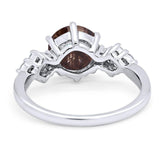 Art Deco Round Natural Stone Cluster Ring