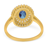 Oval Natural Stone Cocktail Ring