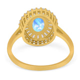 Oval Natural Stone Cocktail Ring