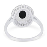 Oval Natural Stone Cocktail Ring