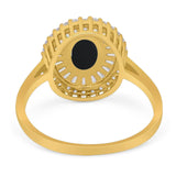 Oval Natural Stone Cocktail Ring