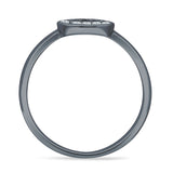 Minimalist 8mm Open Circle Ring Cubic Zirconia 925 Sterling Silver
