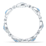Round Halo CZ Evil Eye Ring