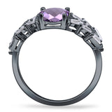 Oval Natural Stone Wedding Cocktail Ring