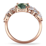 Oval Natural Stone Wedding Cocktail Ring
