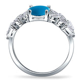 Oval Natural Stone Wedding Cocktail Ring