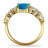 Oval Natural Stone Wedding Cocktail Ring