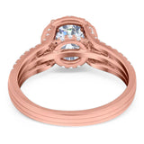 Art Deco Round Natural Stone Stackable Ring