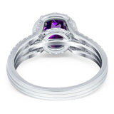 Art Deco Round Natural Stone Stackable Ring
