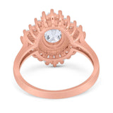 Floral Art Deco Halo Ring