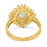 Floral Art Deco Halo Ring