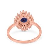 Floral Art Deco Cocktail Ring