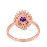 Floral Art Deco Cocktail Ring