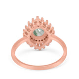 Floral Art Deco Cocktail Ring