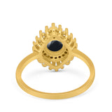 Floral Art Deco Cocktail Ring