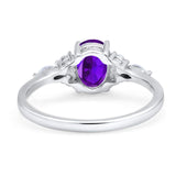 Oval Natural Stone Art Deco Ring