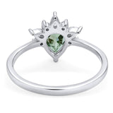 Pear Teardrop Natural Stone Wedding Ring